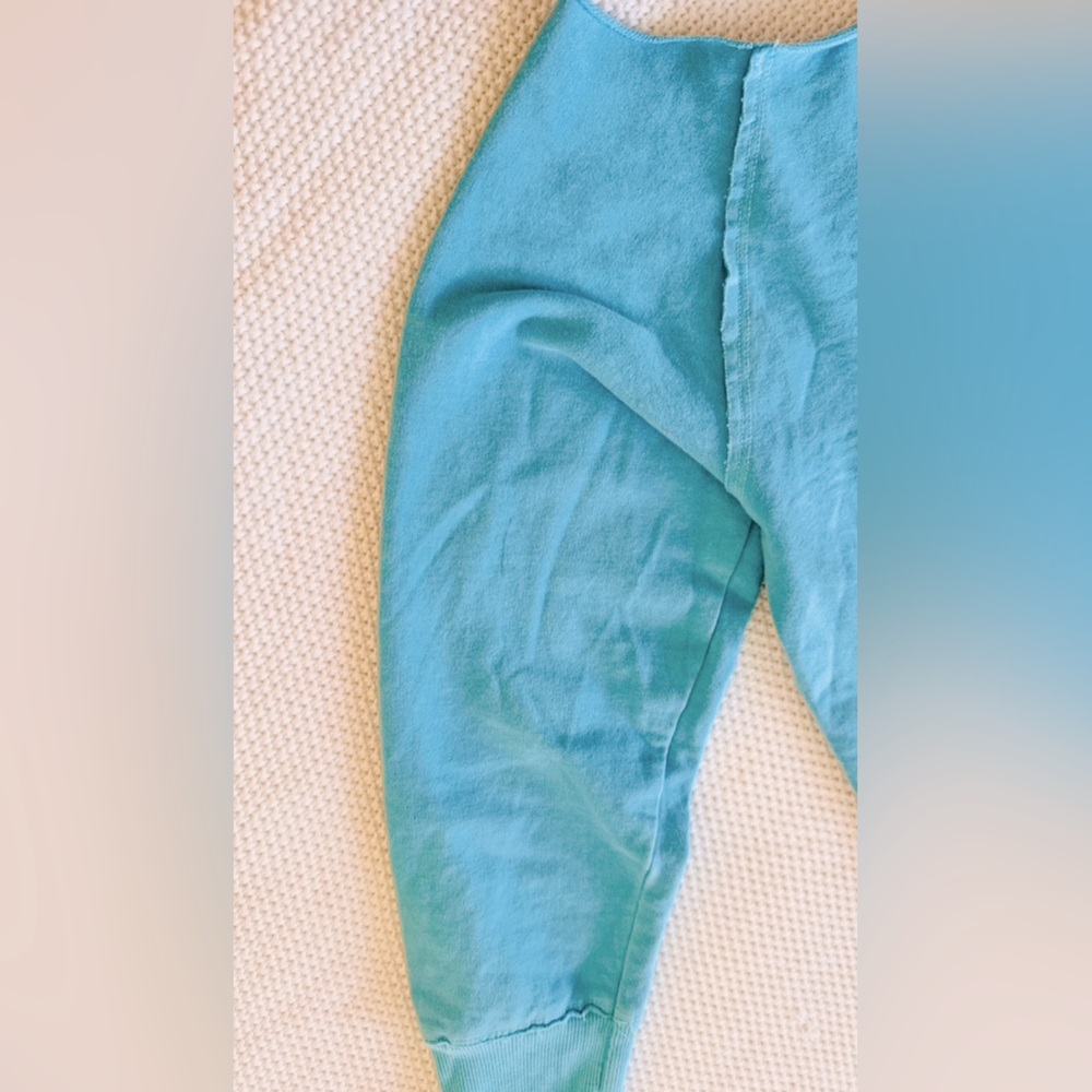 SCRAPBOOK Turquoise Rodeo Sweatshirt w Raw Hem - Picture 10 of 15